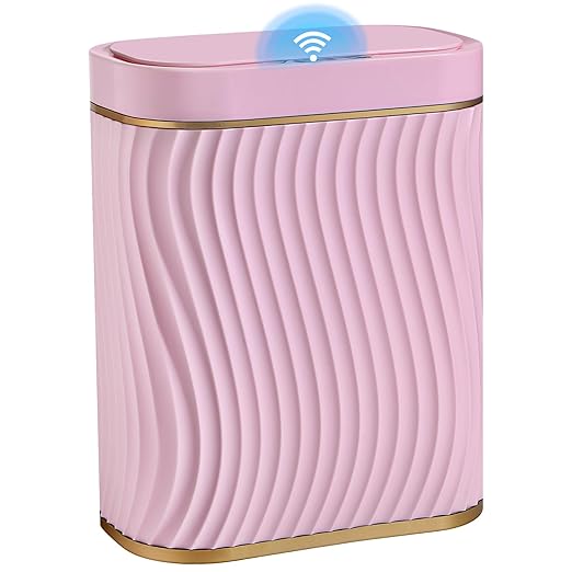 Bathroom Small Trash Can with Automatic Touchless Lid, 2.6 Gallon Smart Garbage by Ogikey