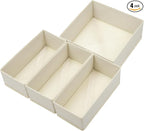 Drawer Organizer Set of 4 Beige by Bructhun