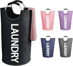 WOOHA 95L Large laundry baskets, Tall Clothes Baskets Folding Washing Bin by WOOHA