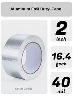 Lichamp Aluminum Butyl Tape, Waterproof Butyl Aluminum Foil Tape 2 inches x - Image 3