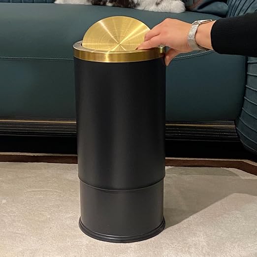 Brushed Brass Garbage can, Bathroom Trash can - Image 7