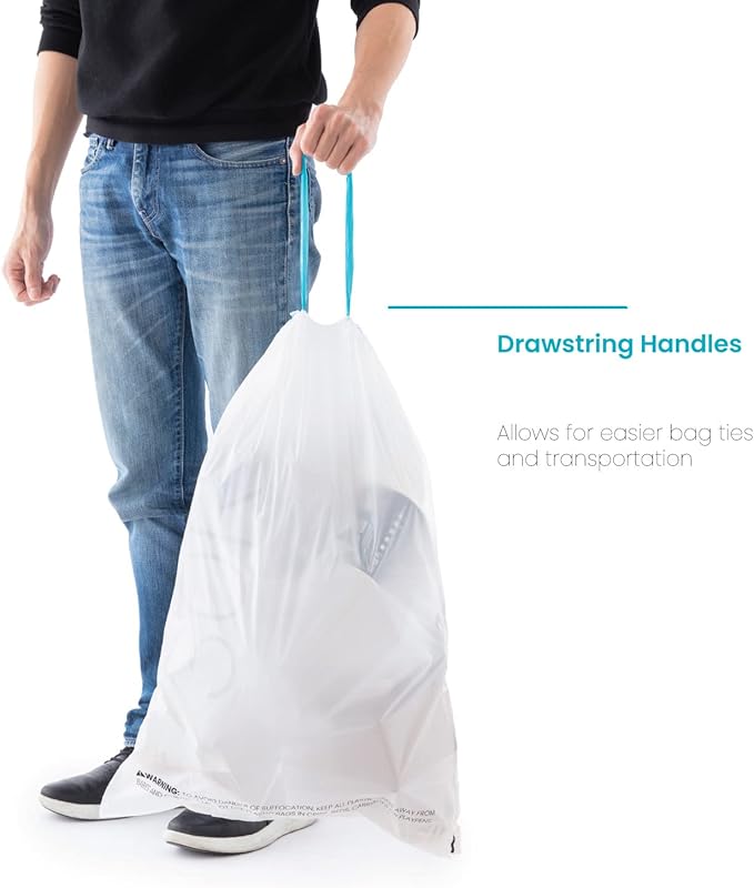 Home Zone Living 8 Gallon Kitchen Trash Bags - Image 5