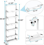 bukfen Over the Door Pantry Organizer, 6-Tier Adjustable Basket Kitchen Pantry - Image 3