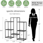 Metal Plant Stand Indoor Metal Plant Stands Outdoor Tiered Plant Shelf for Multiple Plants, 4 Tiers 8 Potted Plant Rack Holder Garden Shelves Flower Stand for Living Room Patio Corner (8 Tiers-B) - Image 6
