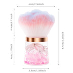 ANGNYA Nail Dust Brush, Rose Nail Art Dust Powder Remover Brush - Image 3