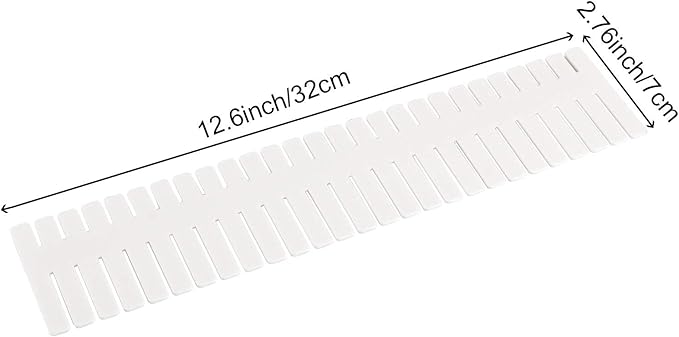 ZOENHOU 60 PCS 12.6 x 2.76 Inch White Drawer Dividers, Adjustable Premium - Image 2