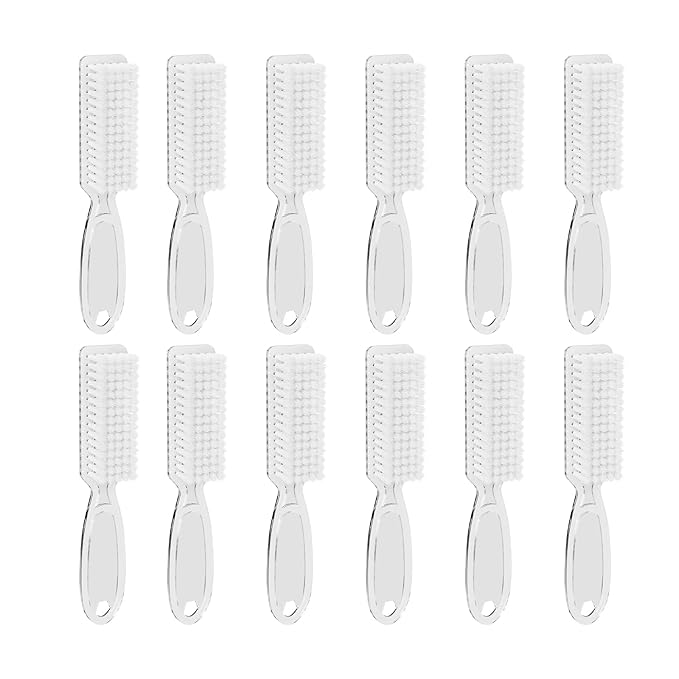 12 Pcs Handle Grip Cleaning Brushes, Hand Fingernail Nail Scrub Manicure Brush - Image 5