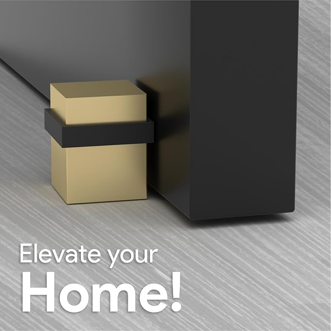 Mega Handles Square Floor Door Stopper, Quickly Installed Wall Protector Stopper - Image 3