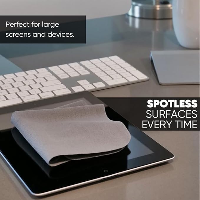 Microfiber Wholesale Premium TV Screen Cleaning Cloth Black | 14”x14” | 3pk | - Image 4