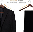 ELONG HOME Solid Wooden Hangers 20 Pack, Wood Suit Hangers - Image 6