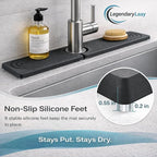 Diatomite Faucet Mat for Kitchen Sink, Fast Dry Stone Sink Splash Guard - Image 4