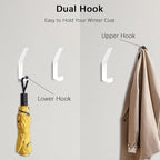 6 Pack Coat Hooks Wall Mount - Image 6