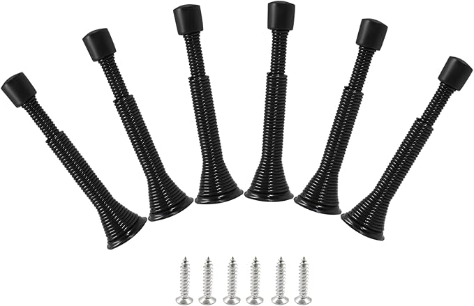 Luomorgo 6 Pcs Spring Door Stopper, Flexible Door Stop Adjustable 3-1/16" to - Image 5