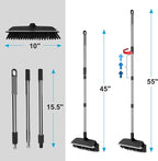 ITTAR Floor Scrub Brush with 55" Long Handle, Stainsless Steel Pole Heavy-Duty - Image 5