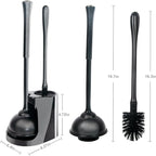 CELOX Black Toilet Plunger and Brush Set - Image 2