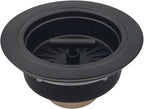 3-1/2 Inch Matte Black All Stainless Steel Kitchen Sink Drain Strainer Assembly by EADOT