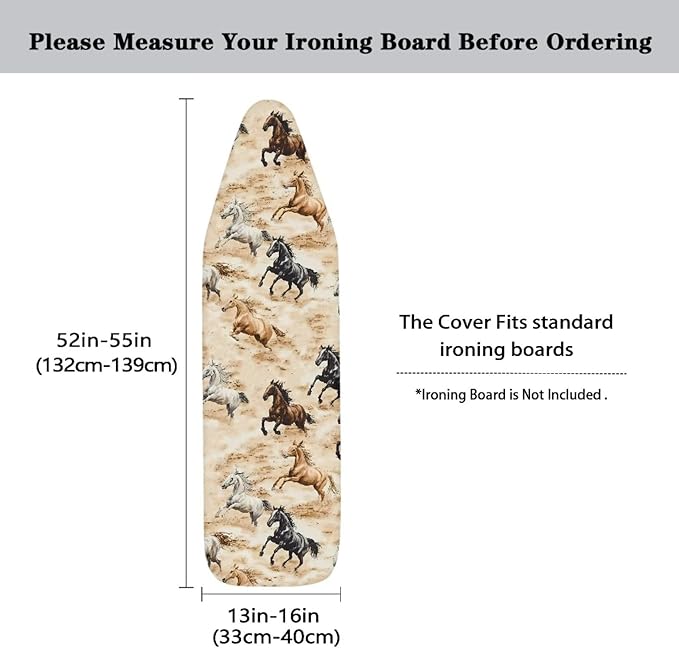 Running Horse Ironing Board Cover Resist Scorching Table Top Ironing Board - Image 5