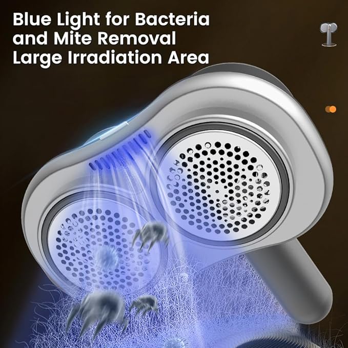 HomeBeyond Dual-Head Fabric Shaver, Electric Lint Remover, Rechargeable Lint - Image 3