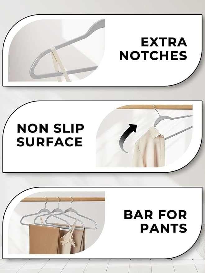 SMARTOR Plastic Hangers 50 Pack, Thin Hangers - Image 6