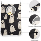 Cute Halloween Ghost Black Hanging Laundry Hamper Door Hampers Bag Basket - Image 5