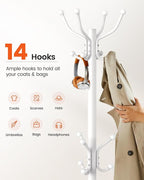 Pipishell Coat Rack with 14 Hooks, Freestanding Coat Rack Stand - Image 3