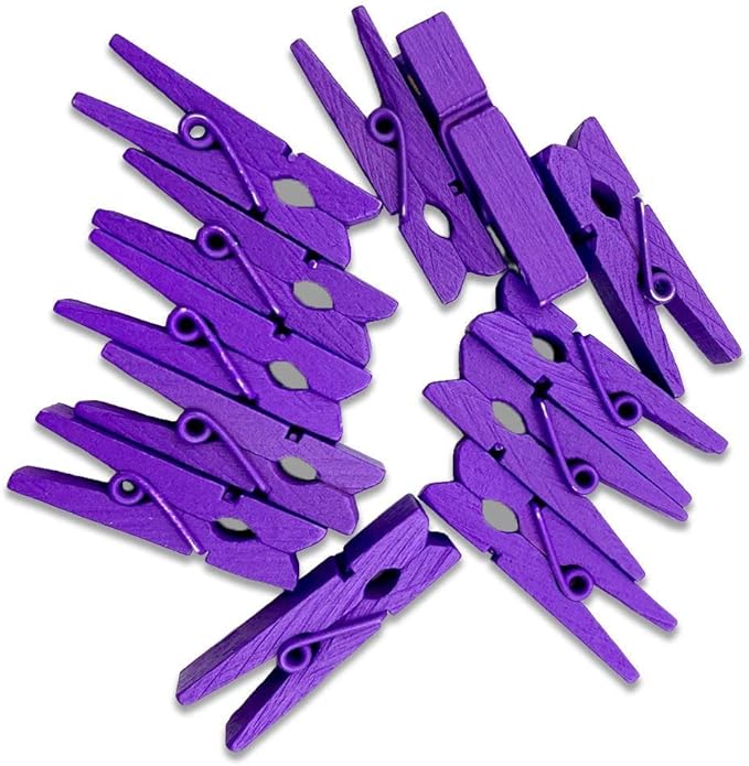 100pcs 35mm Natural Wooden Clips Photo Clips Clothespin DIY Wedding Party by Unknown