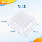 KEEPOW 6 Pcs AA/AAA Battery Storage Case Holder Box - Image 6
