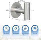 4 Pack Adhesive Hooks, Heavy Duty Adhesive Wall Hooks, Waterproof Stainless - Image 4