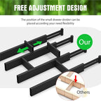 ANTOWIN 10pack Bamboo Drawer Dividers, Expandable Drawer Separators Splitter - Image 4