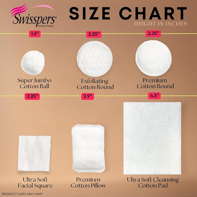 Swisspers Premium Facial Cleansing Pad, 100% Cotton, Ultra Soft, Extra Large - Image 7