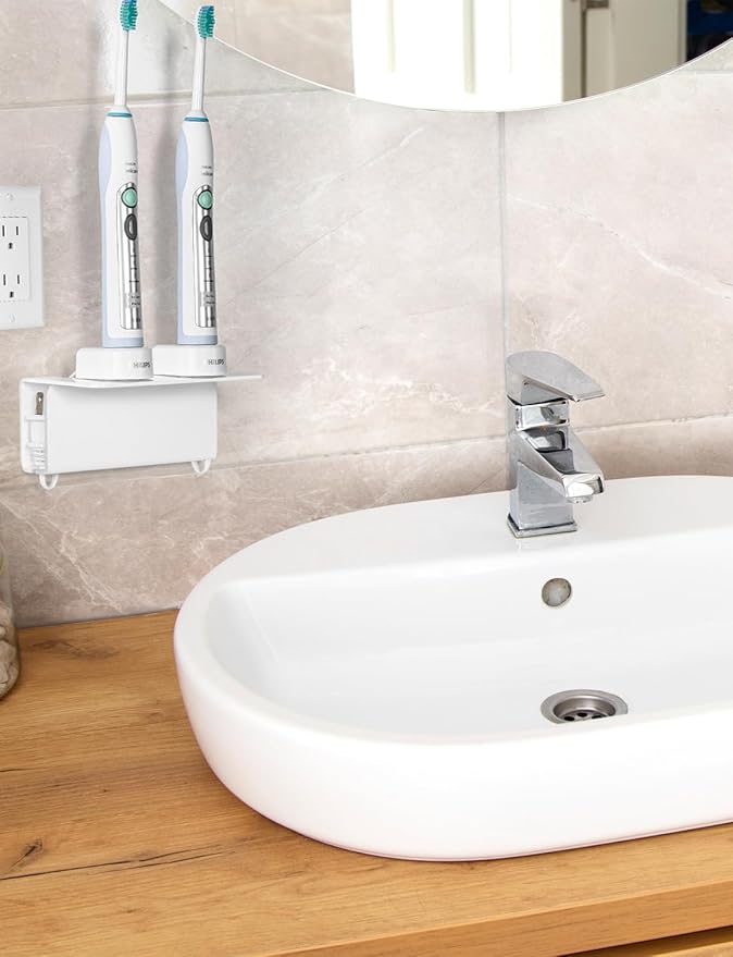 OAPRIRE Electric Toothbrush Holder Wall Mounted, 2 Pack Acrylic Electric - Image 9