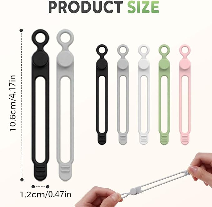 Data Cable Organizer, 2025 New Silicone Cable Ties Cable Management Organizer - Image 5