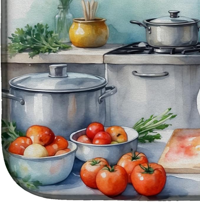 Caroline's Treasures DAC6182DDM Akita The Chef Dish Drying Mat Absorbent Dish - Image 4
