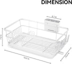 TOOLF Large Dish Drying Rack for Kitchen Counter, Kitchen Dish Racks - Image 8