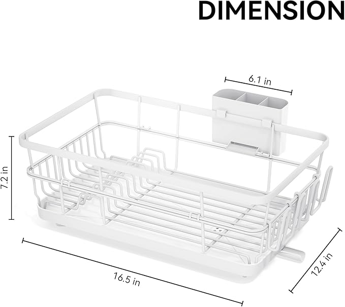 TOOLF Large Dish Drying Rack for Kitchen Counter, Kitchen Dish Racks - Image 8