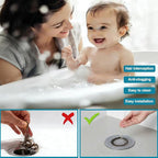 Drain Hair Catcher, Drain Strainer, Stainless Steel and Silicone - Image 5