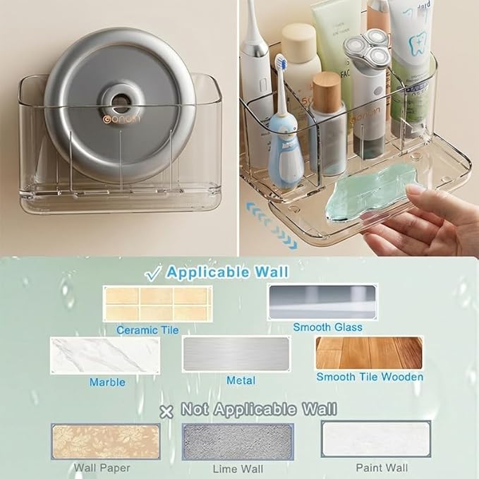 Toothbrush Holder for Bathroom Wall Mounted, 5 Slots Acrylic Toothbrush and - Image 5