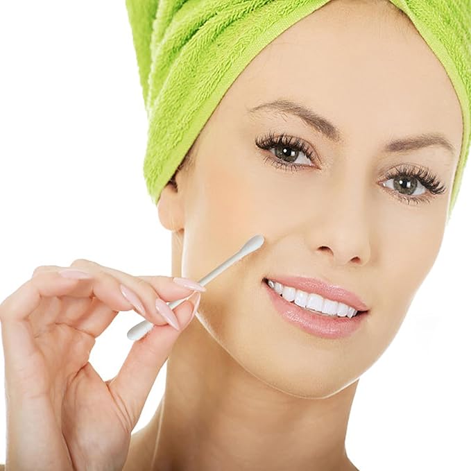 Cotton Swabs with Paper Sticks 1000ct，Double Tipped Natural Cotton Buds - Image 7