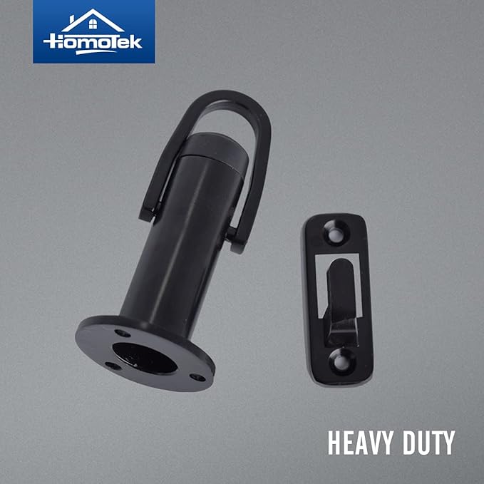 HOMOTEK Heavy Duty Latch Hook Stop Windproof, Door Holder Stopper - Image 2