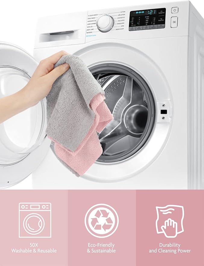 Fantasticlean Microfiber Cleaning Cloth Roll -90 Pack, Tear Away Microfiber - Image 8