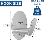 Adhesive Hooks for Bathrooms, 4 Piece Towel Hooks for Hanging Hat Robe Coat - Image 2