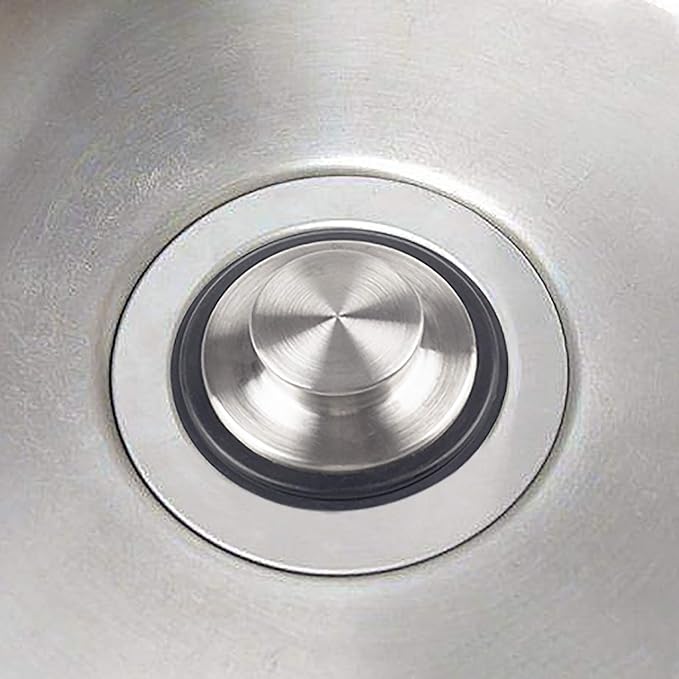 2 PCS Stainless Steel Kitchen Sink Stopper, Large Wide Rim 3.38" Diameter - Image 7