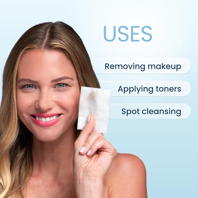 Clean Skin Club Cloud Pads, Ultra-Soft & Thick Face Pads, 100% Organic Cotton - Image 3