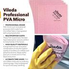 Vileda Professional | PVA Microfiber Cloth Red | All Purpose Cleaning Shammy | - Image 2