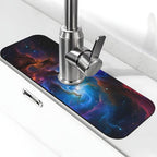 Island Time Tropical Leaves Floral Kitchen sink faucet pad, strong water by Unknown