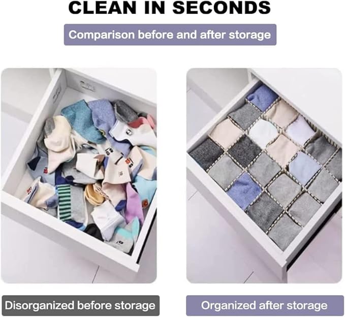 44Pcs Drawer Dividers with Fixing Buckle, Adjustable Drawer Organizer Storage - Image 6