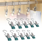 Space-Saving Clothespin Hat Pants Storage Hanging Travel Hook, Stainless Steel by Soputry
