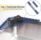 Tomorotec Compact Silicone-Coated Triangle Dish Drying Rack - Image 3