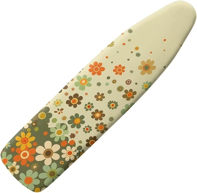 Hippie Flower Ironing Board Cover and Pad, Stretch Thick Scorch Resistant by Oamsistay