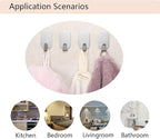Small Self Adhesive Hooks for Hanging Heavy Duty Stick On Hooks for Wall Sticky - Image 5
